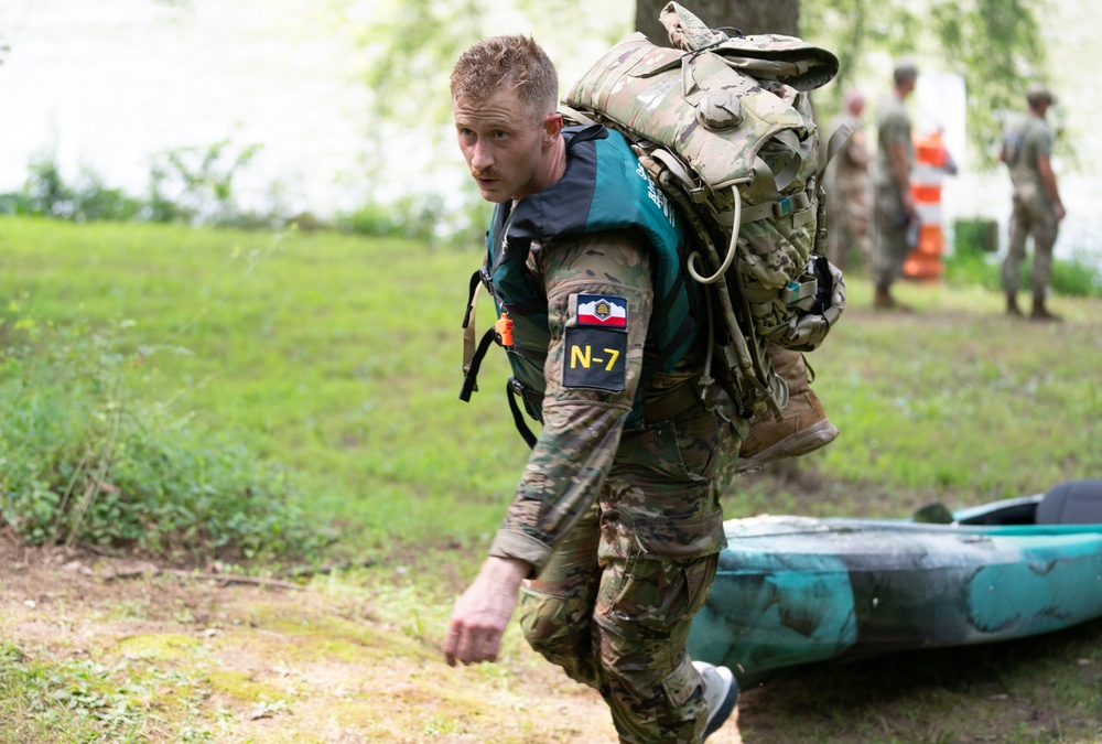Sgt. Luke Cloward participates in the River Operations exercise-2025 National Best Warrior