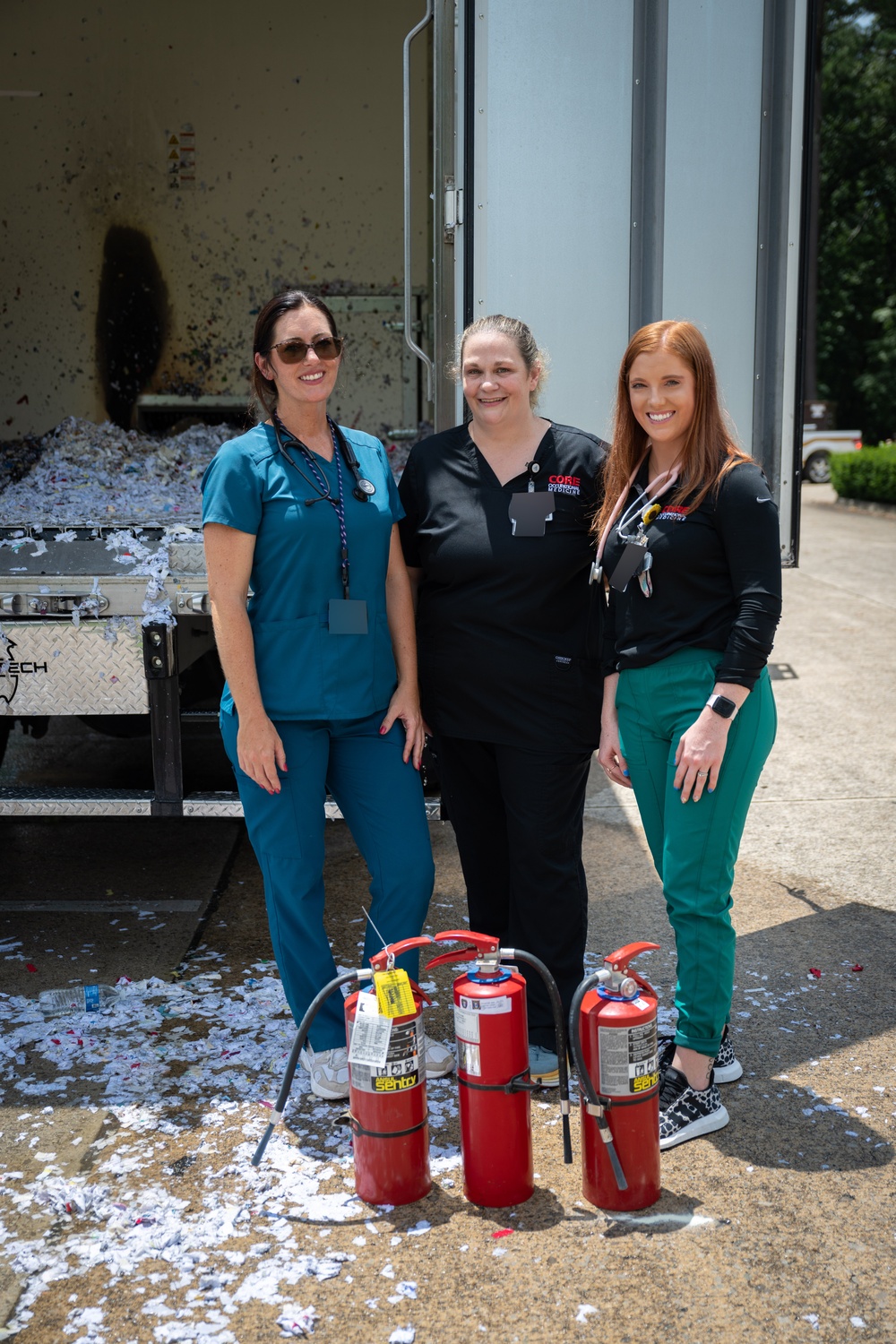 Extinguisher! STAT! Arnold AFB team members help battle truck blaze