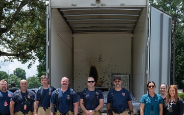 Extinguisher! STAT! Arnold AFB team members help battle truck blaze