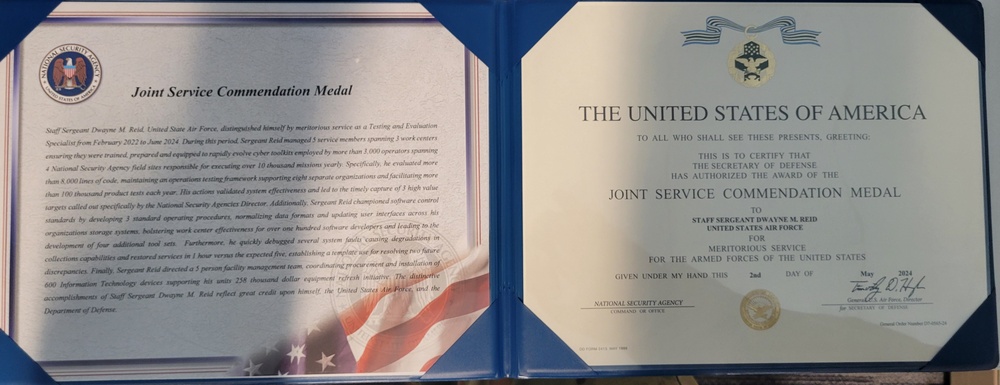 Dwayne Reid Has Been Decorated with the Joint Service Commendation Medal-1