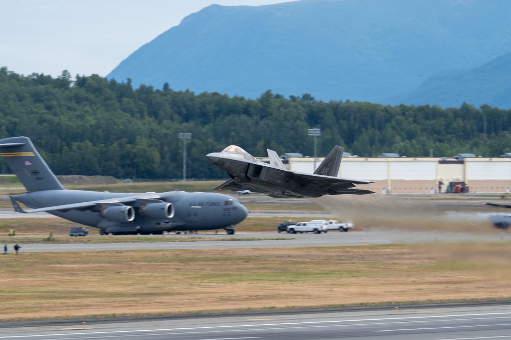 JBER F-22 Raptors depart in support of REFORPAC