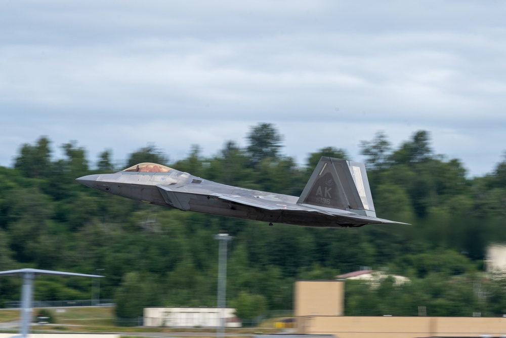 JBER F-22 Raptors depart in support of REFORPAC