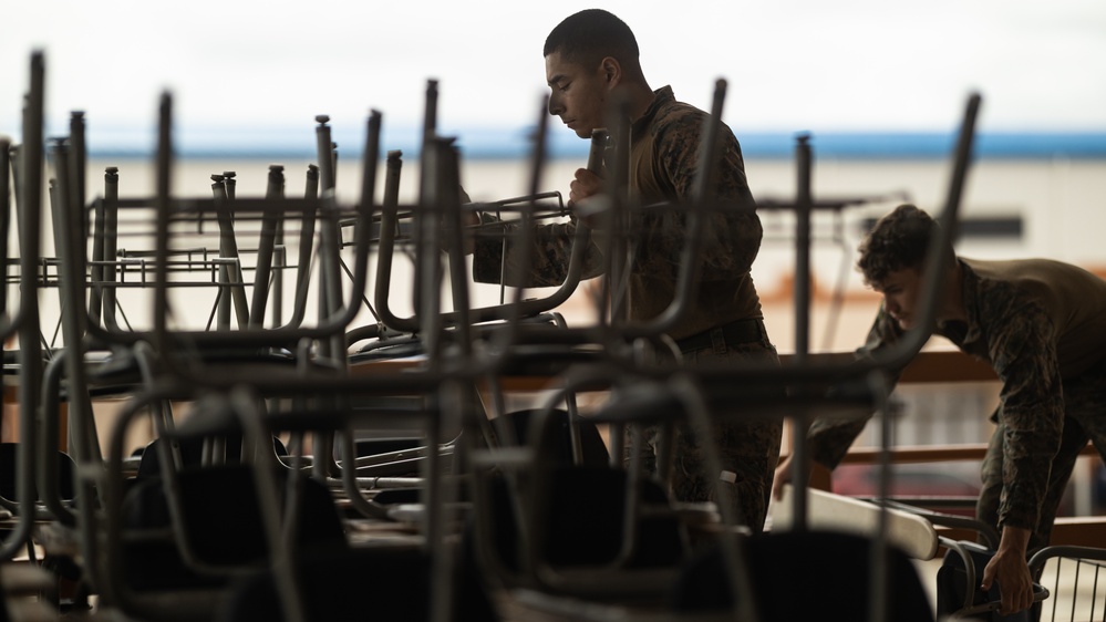 Koa Moana 25 Marines Help Reorganize Classrooms after Pacific Mini Games