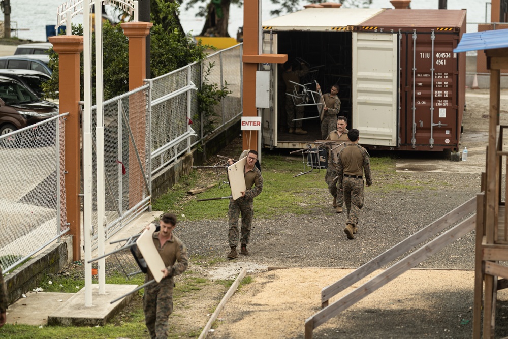 Koa Moana 25 Marines Help Reorganize Classrooms after Pacific Mini Games
