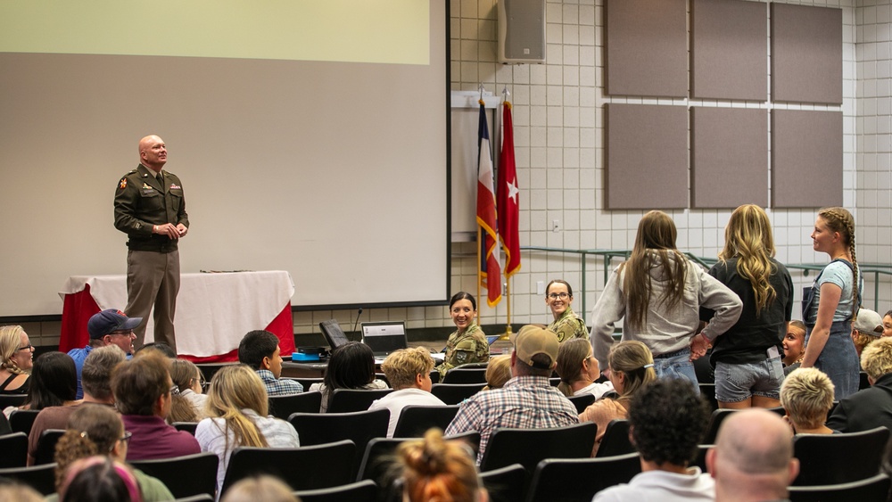 Brigadier General Shawn Fuellenbach addresses Freedom Academy delegates