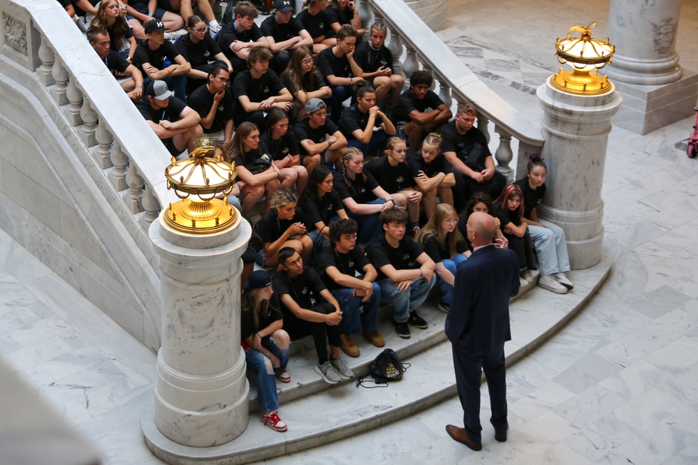 Freedom Academy delegates visit the Utah State Capitol