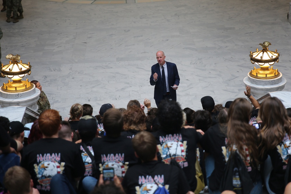 Freedom Academy delegates visit the Utah State Capitol