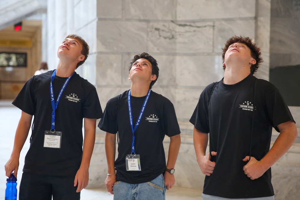 Freedom Academy delegates visit the Utah State Capitol