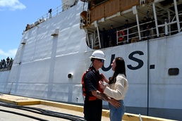 U.S. Coast Guard Cutter Munro (WMSL 755) returns to home port