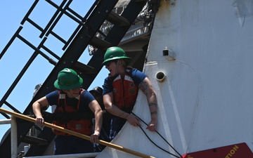 U.S. Coast Guard Cutter Munro (WMSL 755) returns to home port
