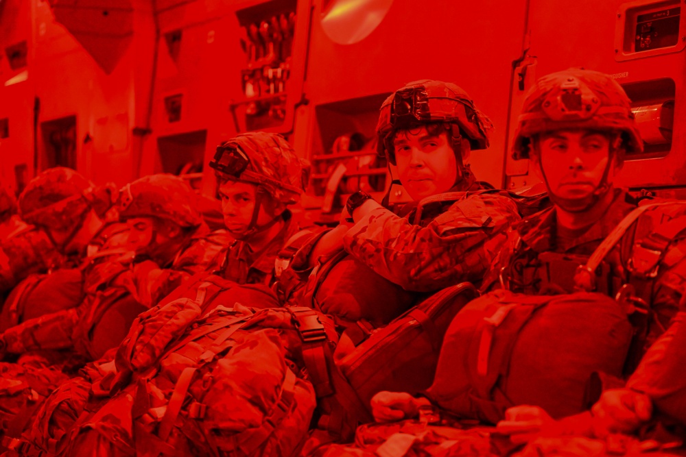 U.S. Soldiers jump in support of exercise Talisman Sabre 25
