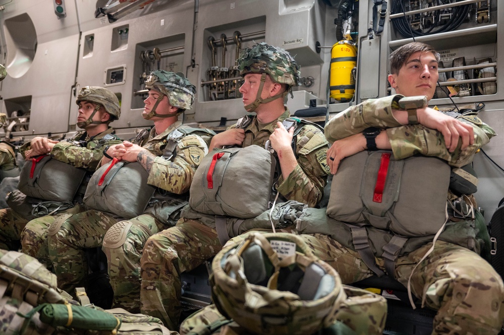 U.S. Soldiers jump in support of exercise Talisman Sabre 25