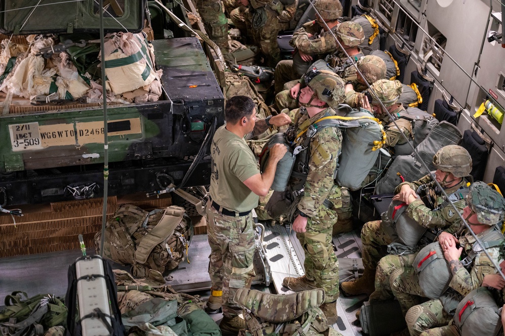 U.S. Soldiers jump in support of exercise Talisman Sabre 25