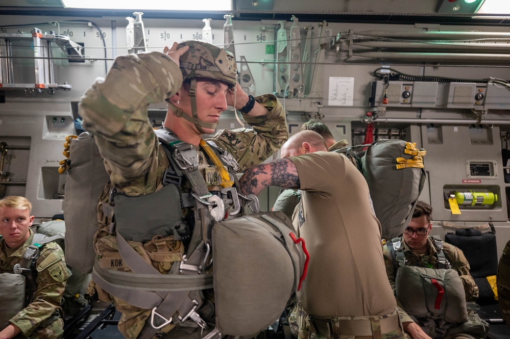 U.S. Soldiers jump in support of exercise Talisman Sabre 25