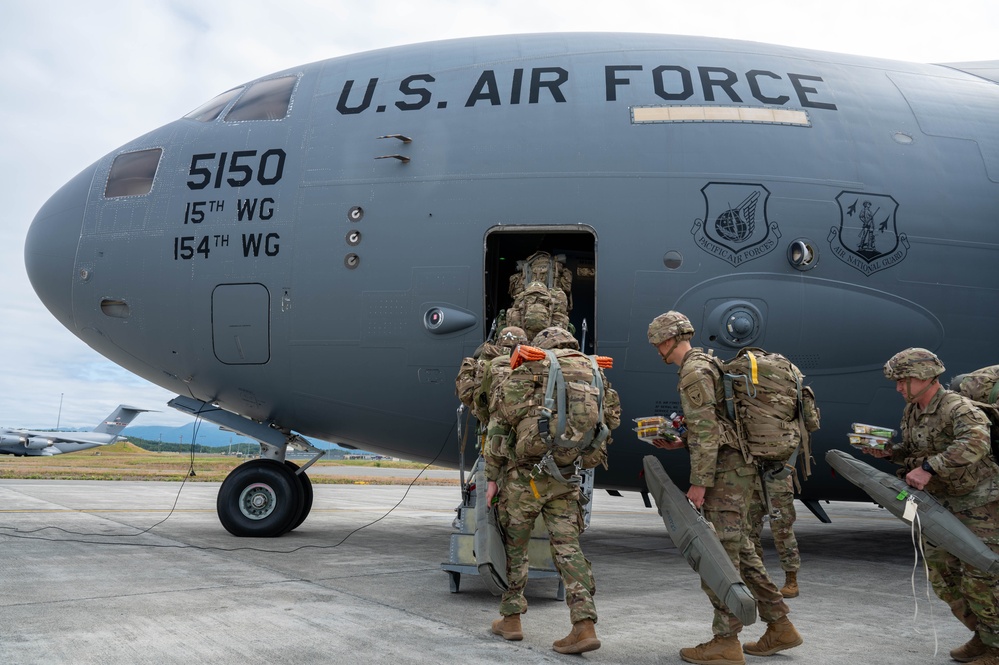 U.S. Soldiers jump in support of exercise Talisman Sabre 25