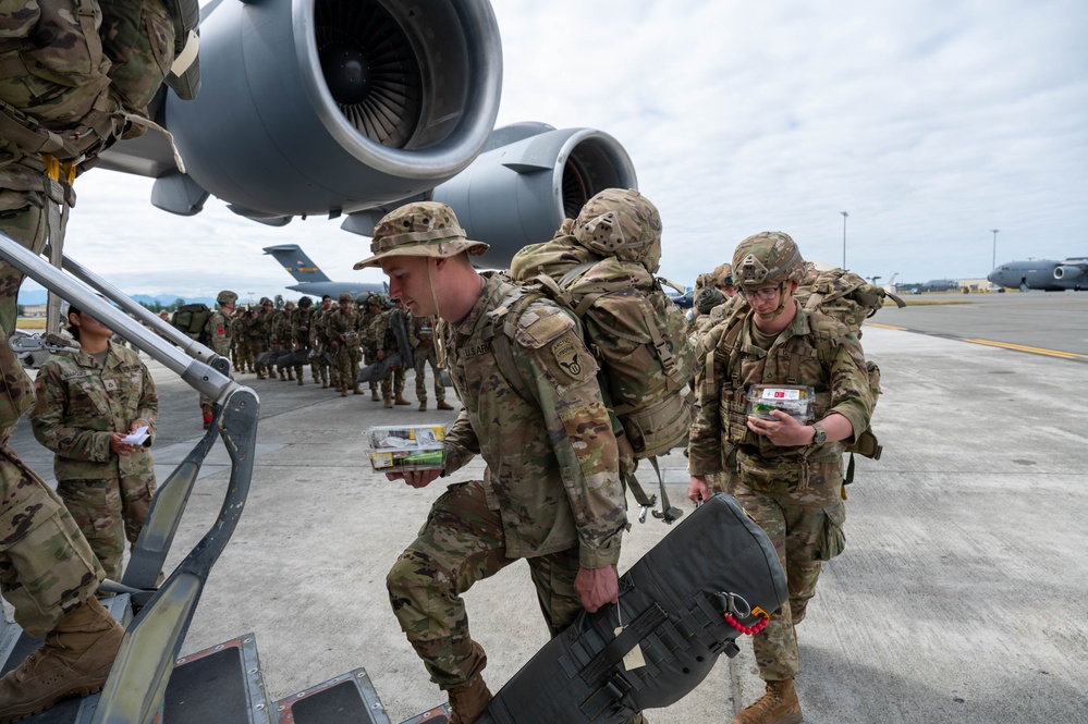 U.S. Soldiers jump in support of exercise Talisman Sabre 25