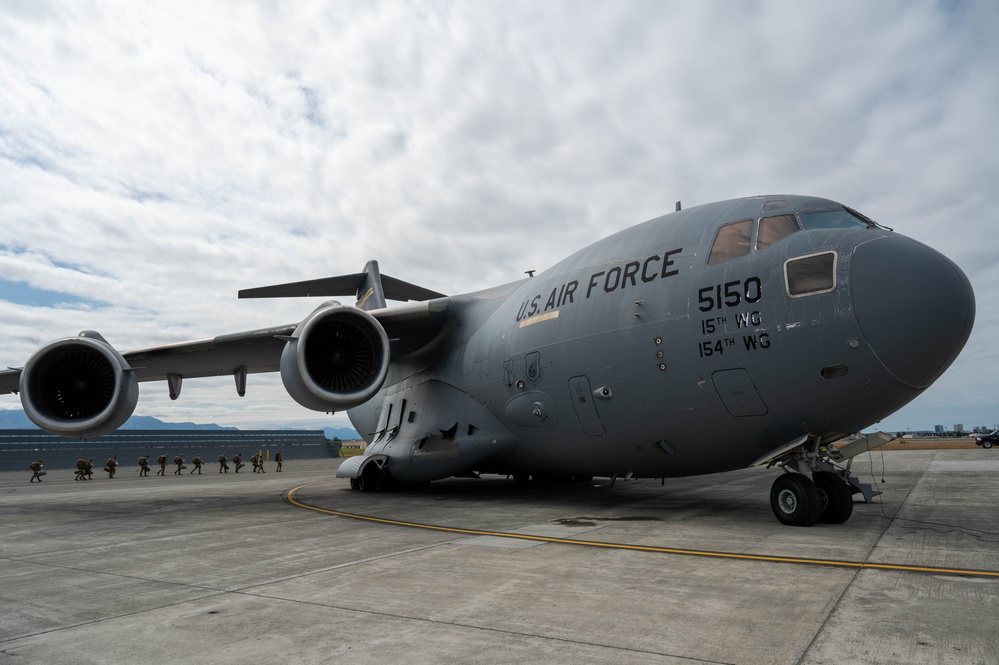 U.S. Soldiers jump in support of exercise Talisman Sabre 25
