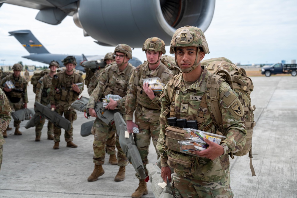 U.S. Soldiers jump in support of exercise Talisman Sabre 25