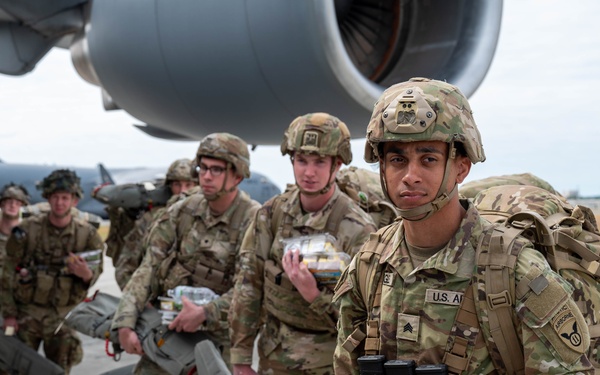 U.S. Soldiers jump in support of exercise Talisman Sabre 25