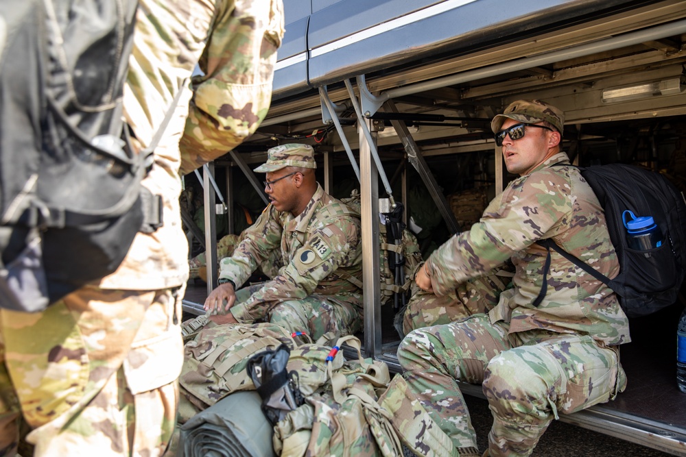 National Guard Units arrive at the National Training Center