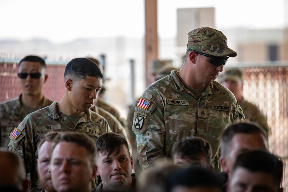 National Guard Units arrive at the National Training Center