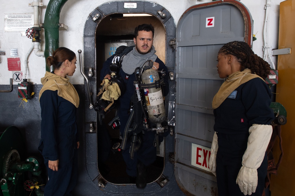 USS Theodore Roosevelt General Quarters Drill