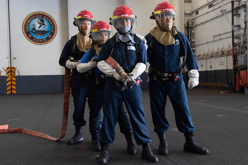 USS Theodore Roosevelt General Quarters Drill