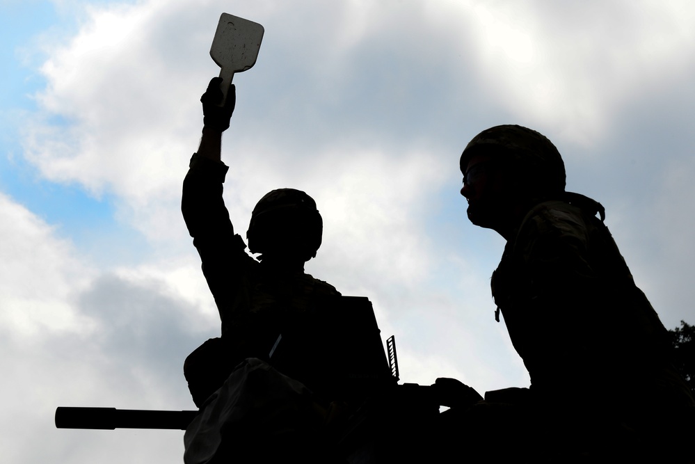 National Guard MPs fire Mark 19 grenade launchers National Guard MPs fire Mark 19 grenade launchers