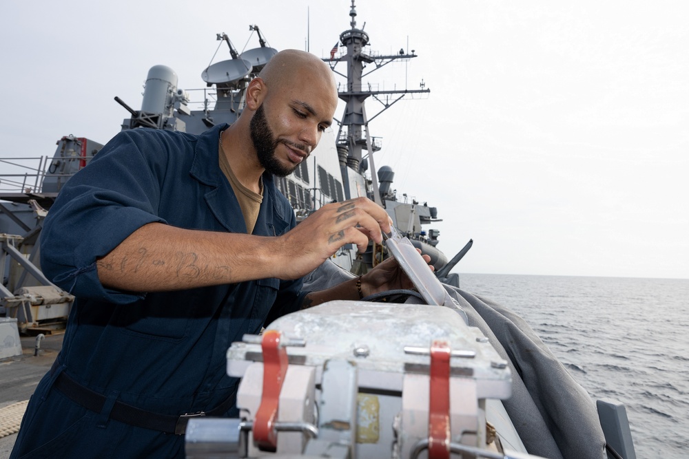 Curtis Wilbur Sailor Conducts Maintenance