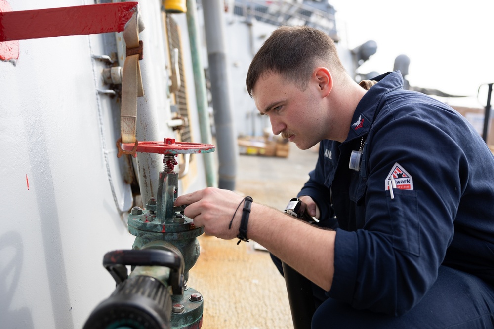 Curtis Wilbur Sailor Conducts Maintenance