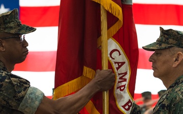 Marine Corps Base Camp Blaz Change of Command Ceremony: Col. Ernest Govea relinquishes command to Col. Richard D. Marshall Jr.