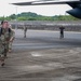 The 36th CRS receives personnel and supplies