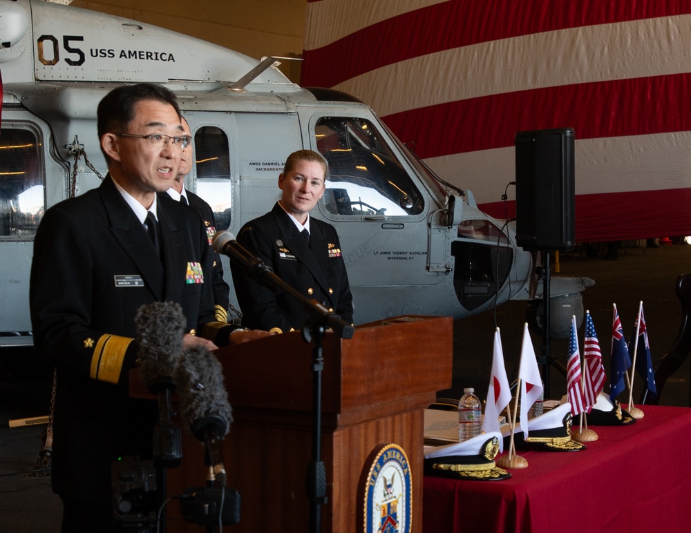USS America (LHA 6) Hosts Trilateral Terms of Reference Signing in Brisbane