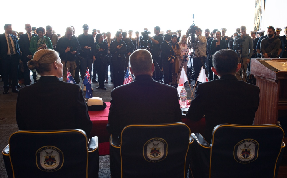 USS America (LHA 6) Hosts Trilateral Terms of Reference Signing in Brisbane