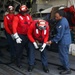Sailors aboard the USS John Finn conduct a crash and salvage drill in the Indian Ocean