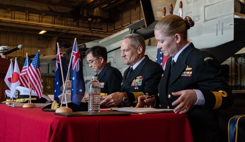 USS America (LHA 6) Hosts Trilateral Terms of Reference Signing in Brisbane
