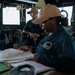 USS Pearl Harbor (LSD 52) U.S. Navy Sailors perform bridge operations