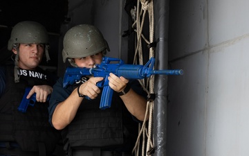 Curtis Wilbur Conduct Anti-Terrorism Drill