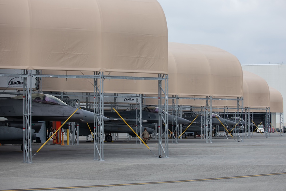 U.S. Air Force Airmen with 177th Fighter Wing land at MCAS Iwakuni for exercise Resolute Forces Pacific