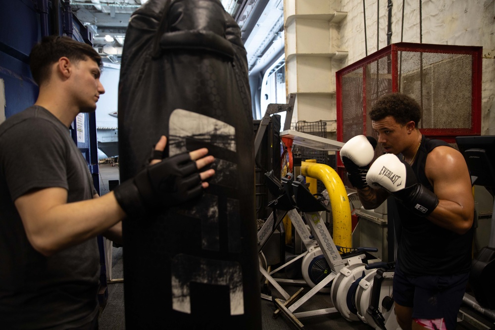 USS Gerald R. Ford (CVN 78) Sailors Box in the Hangar Bay