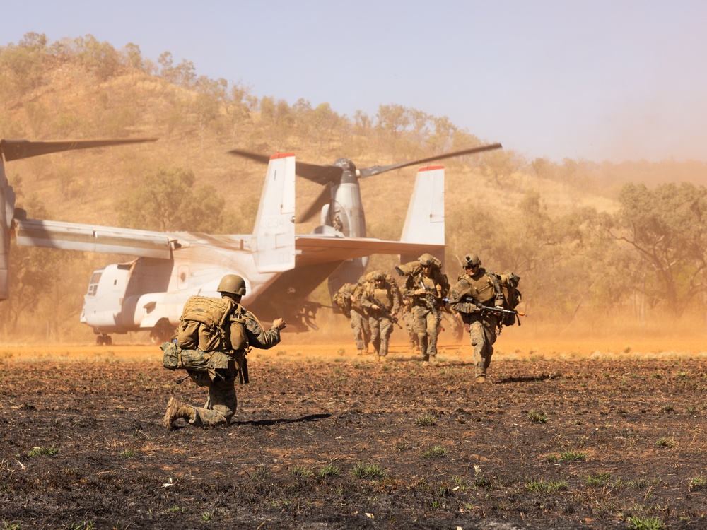 Talisman Sabre 25: U.S. Marines, sailors with 2nd Bn., 1st Marines, MRF-D 25.3 conduct airfield seizure