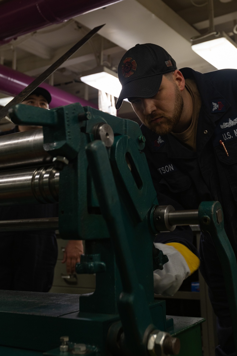 USS Gerald R. Ford (CVN 78) Hull Maintenance Technicians Conduct Training