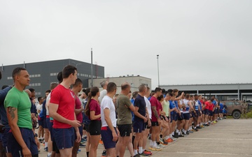Allied Forces Run with French Military on Bastille Day