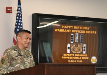 Army MEDLOG leaders mark 107th birthday of warrant officer corps