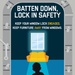 Window Lock Safety Poster - Batten Down