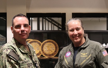 Captain Newman, Commander, Naval Air Station Pensacola, Visits Navy Information Operations Command Pensacola