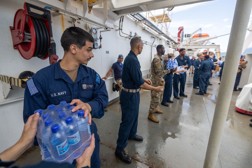 Dominican Republic Partients Board USNS Comfort CP25