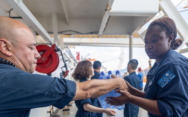 Dominican Republic Partients Board USNS Comfort CP25