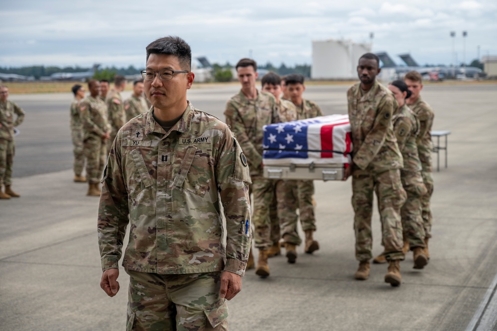 JBLM chaplains and religious teams conduct dignified transfer ramp ceremony training