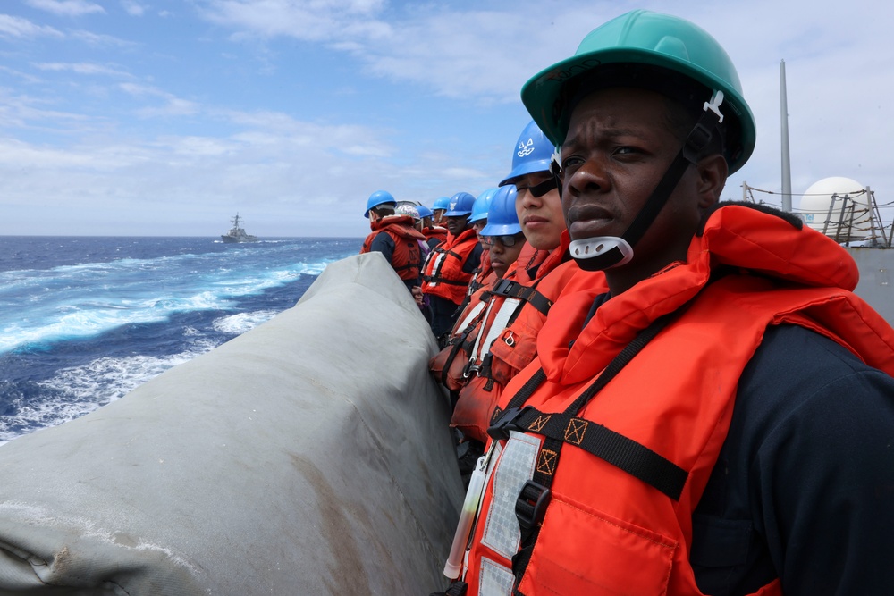 USS Bainbridge (DDG 96) Conducts Replenishment-at-Sea